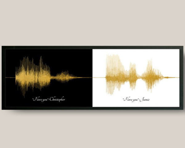 First Anniversary Paper Voiceprint Gift for Him, for Her 