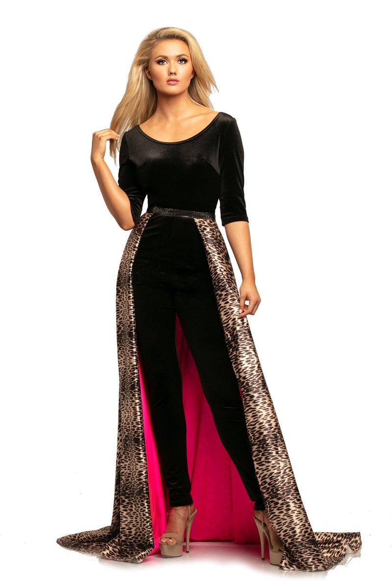 jumpsuit with overskirt