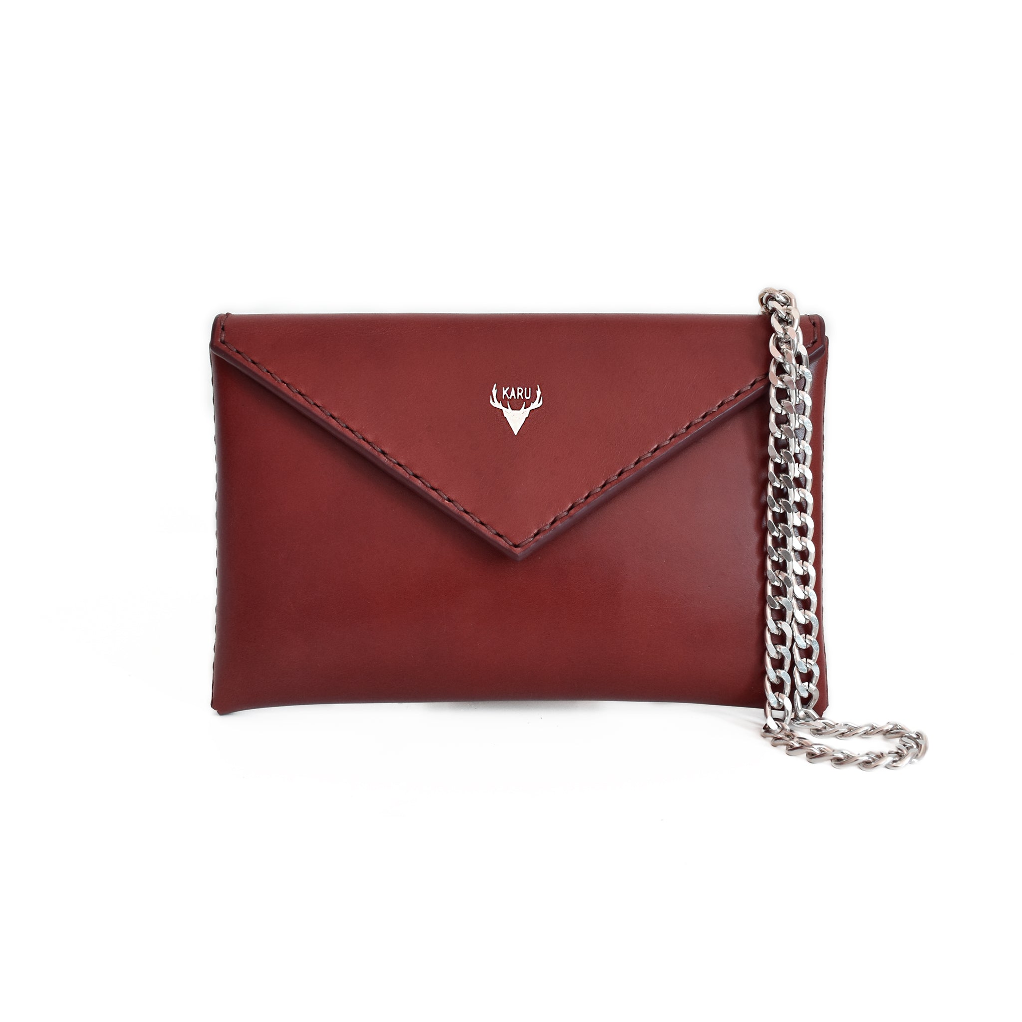 Classic Leather Envelope Clutch/Handbag | Karu Atelier