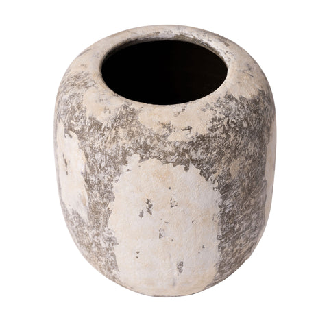 Varaluz handmade ceramic gray and off-white vase