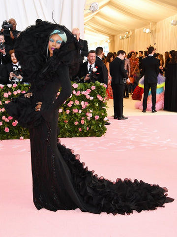 Laverne Cox at Met Gala in Christian Siriano