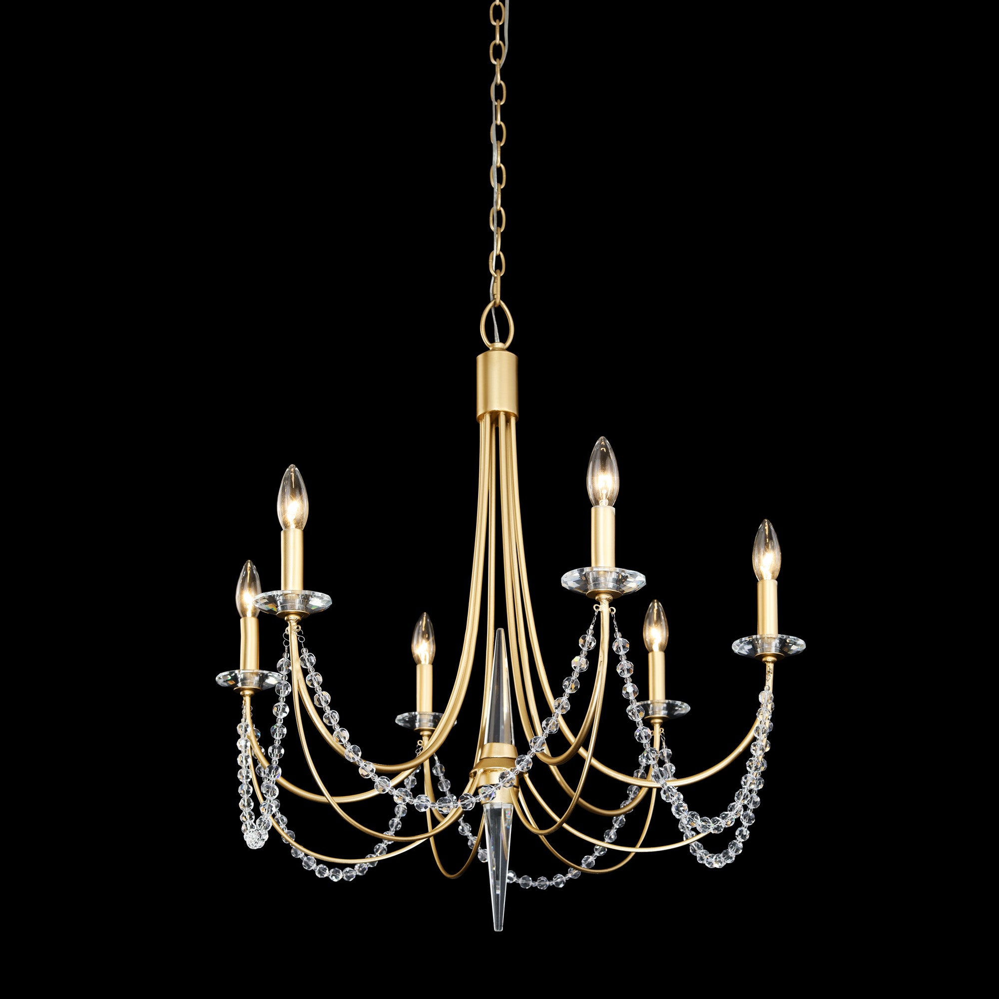 Brentwood 350C06FG 6-Light Chandelier - French Gold