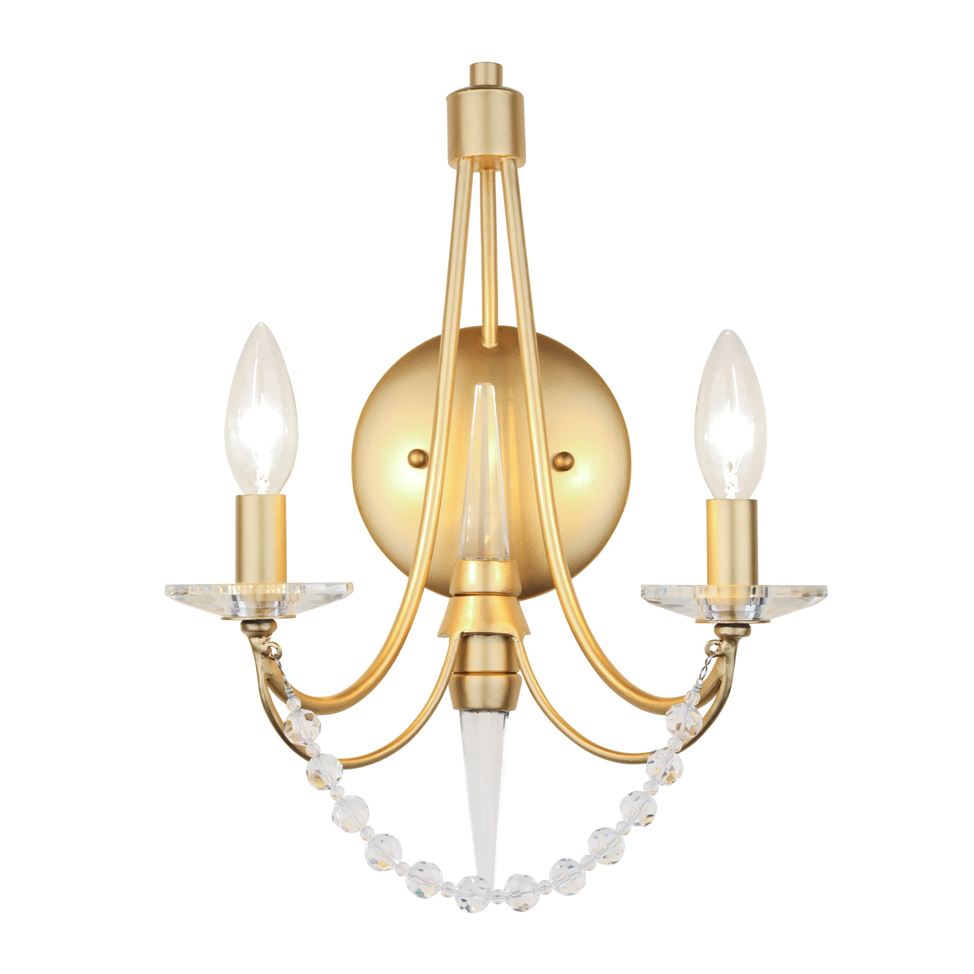 Brentwood 350W02FG 2-Light Wall Sconce - French Gold