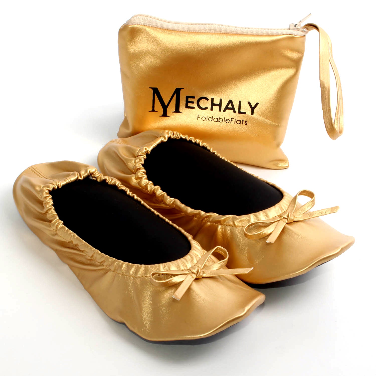 gold foldable flats