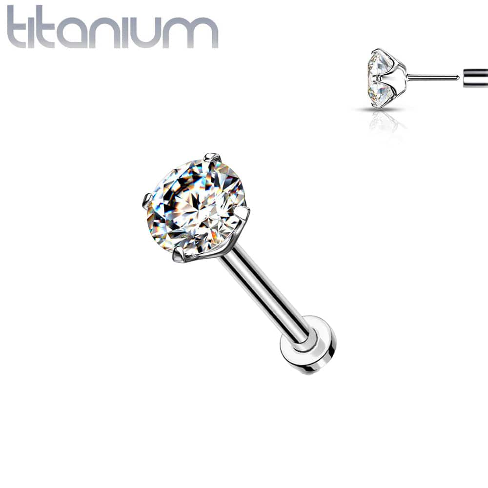 diamond nose stud flat back