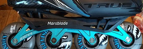 True Hockey TF9 Skates with Marsblade R1 and Revision ASF2 Outdoor Wheels