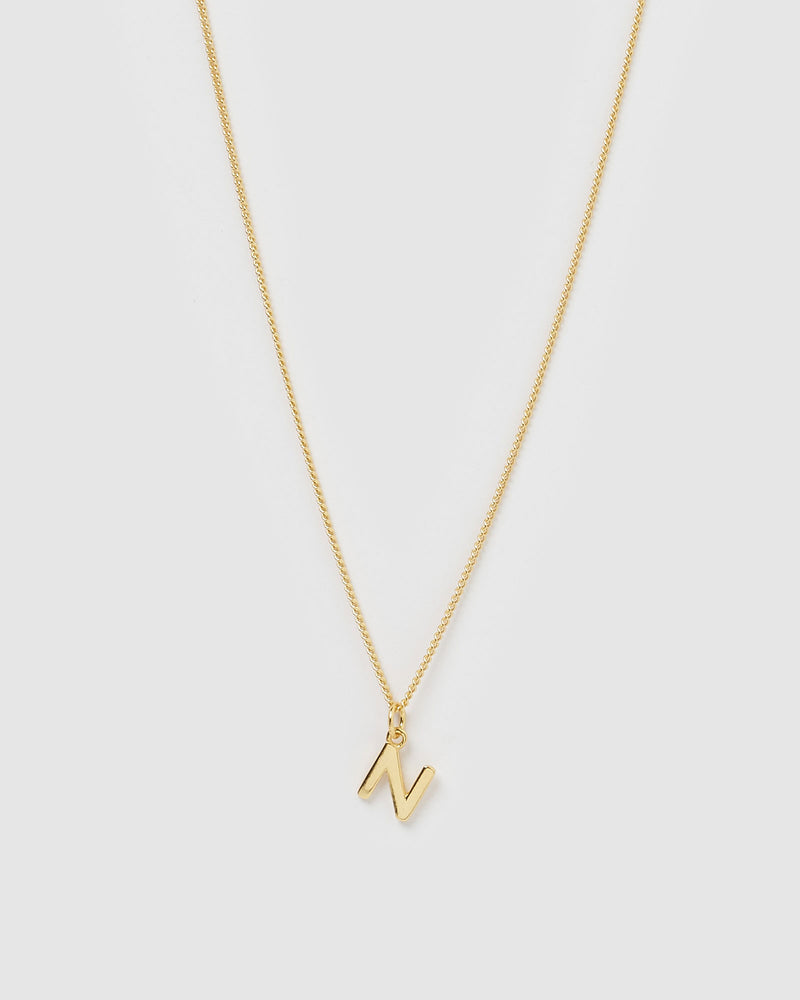 dogeared letter necklace