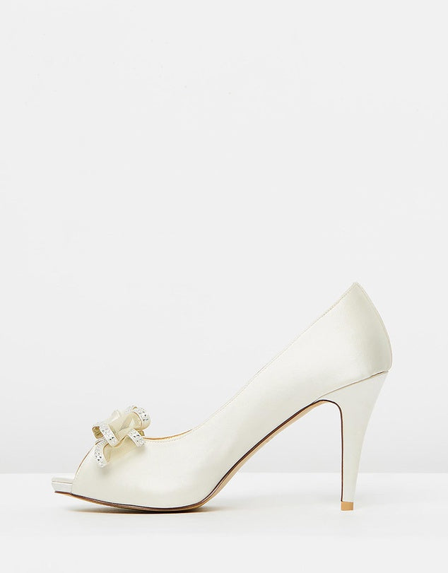 bridal heels ivory