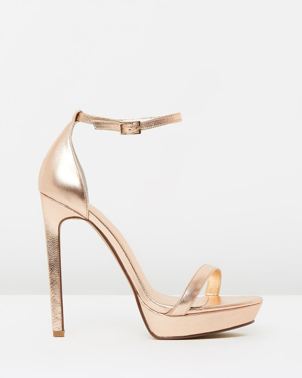 rose gold square heels