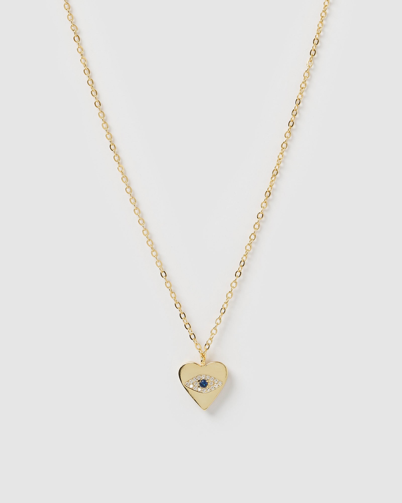 heart necklace in gold