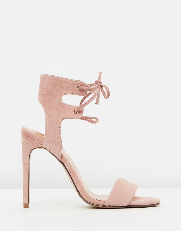 blush pink suede heels