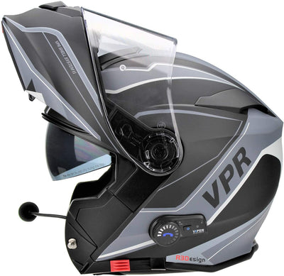 Viper RSV191 Flip Front Helmet Fitted with Blinc Bluetooth System