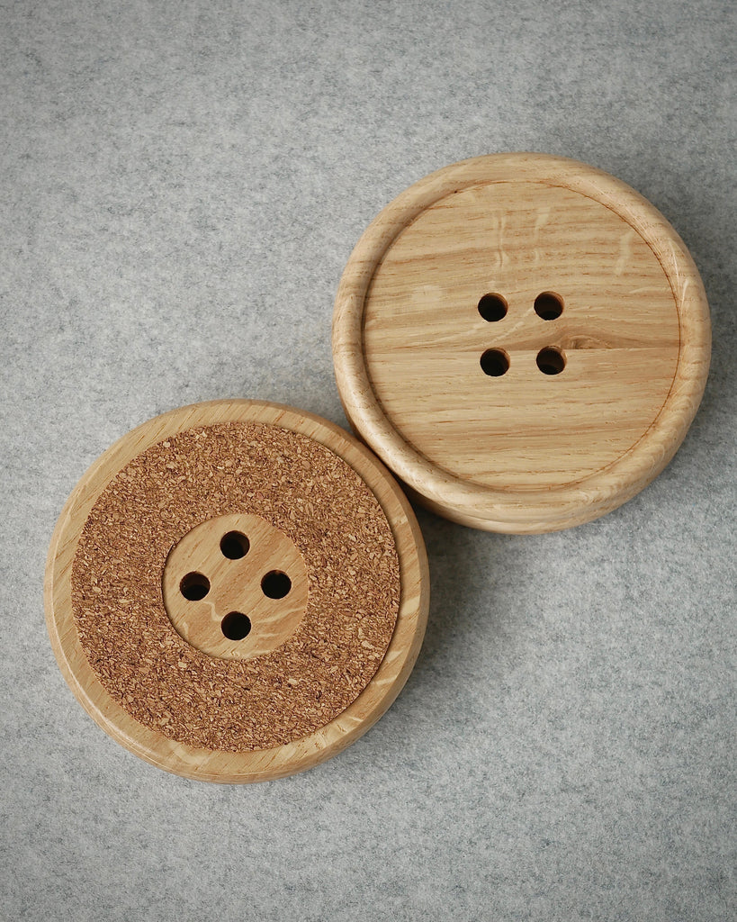 oak drink coasters