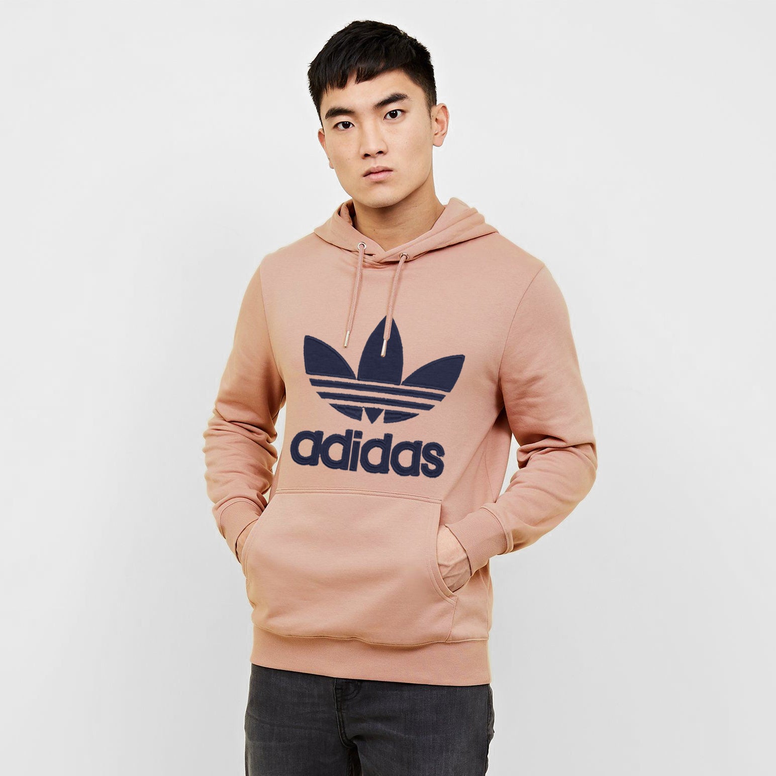 adidas pink pullover