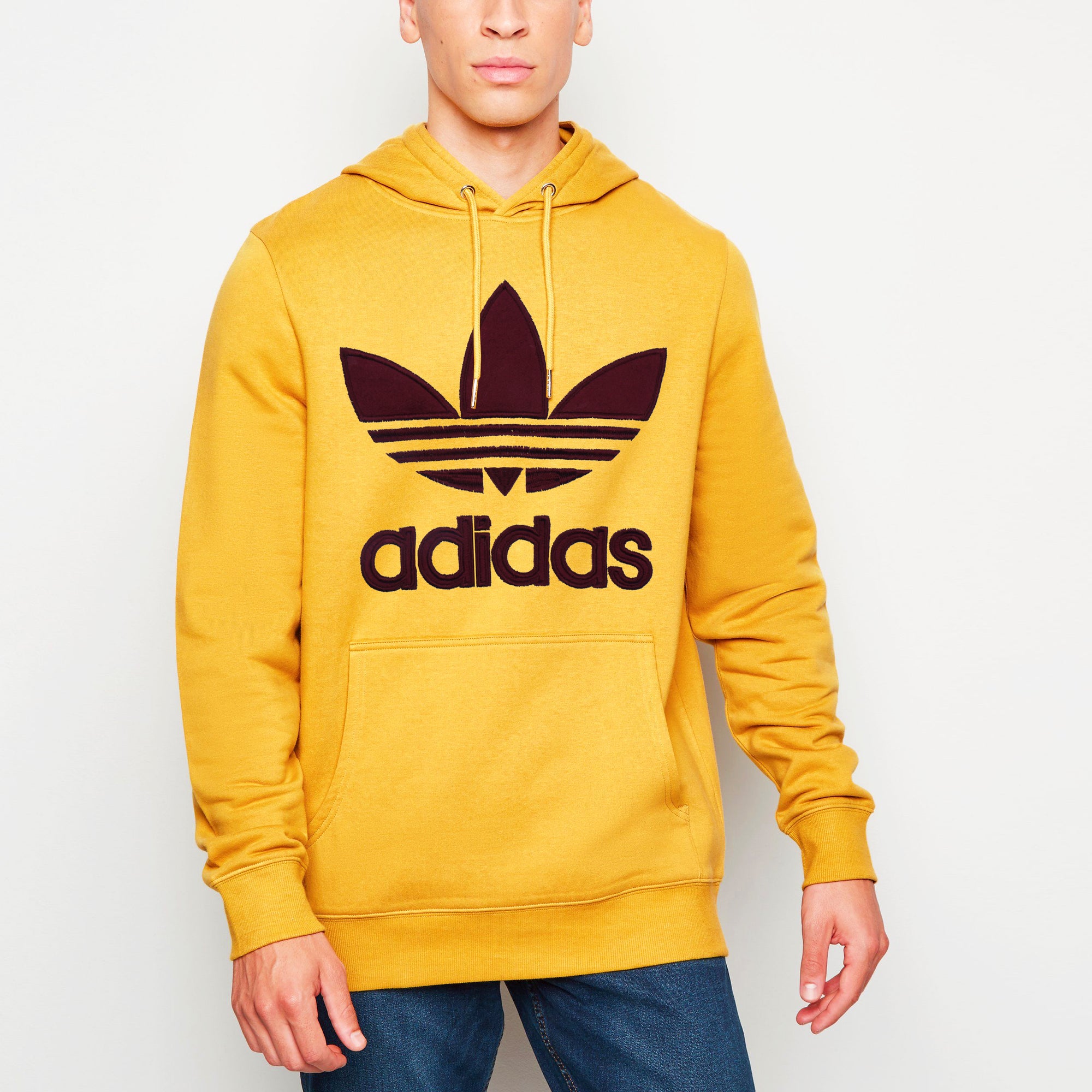 adidas yellow hoodie mens