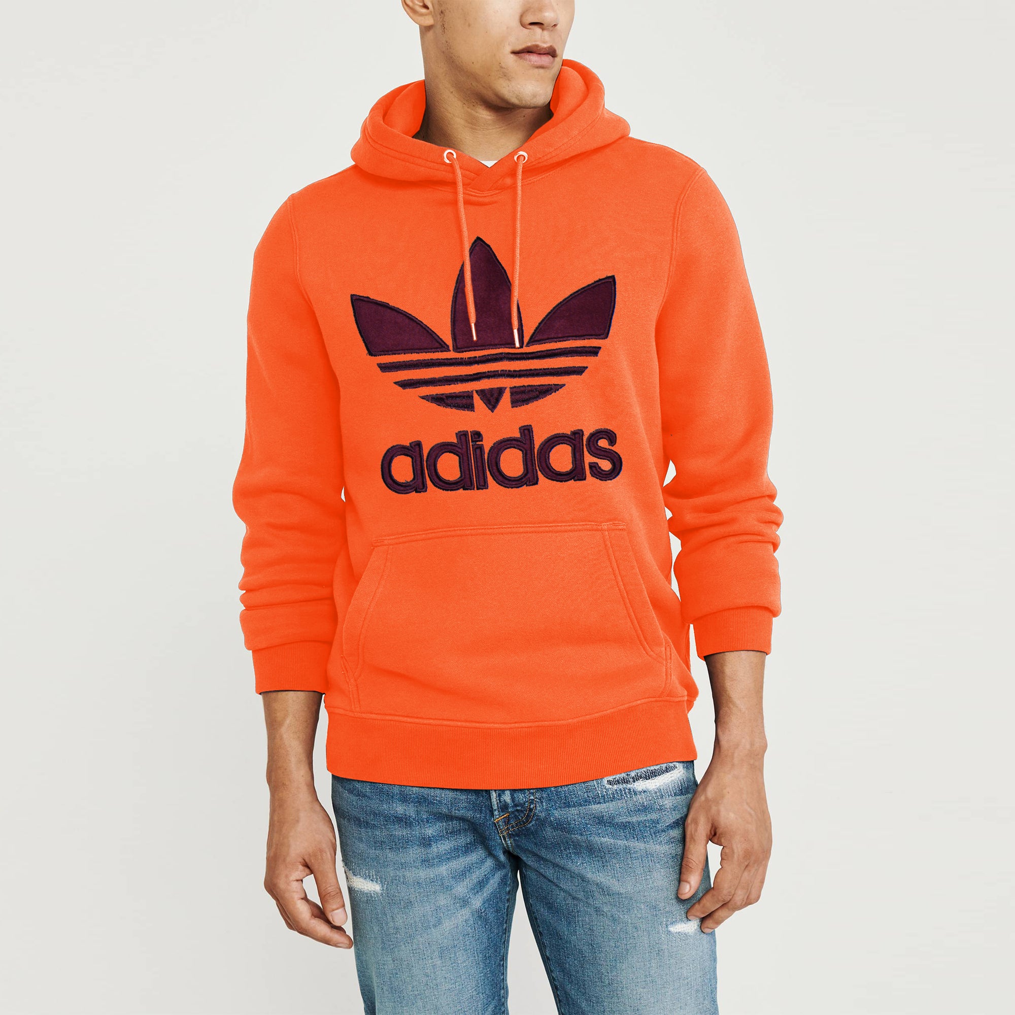 orange pullover hoodie men's
