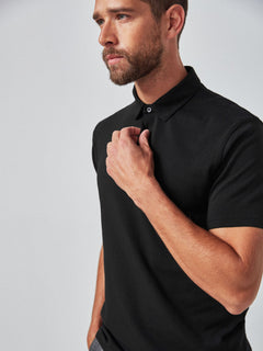 polo formal shirts for men black