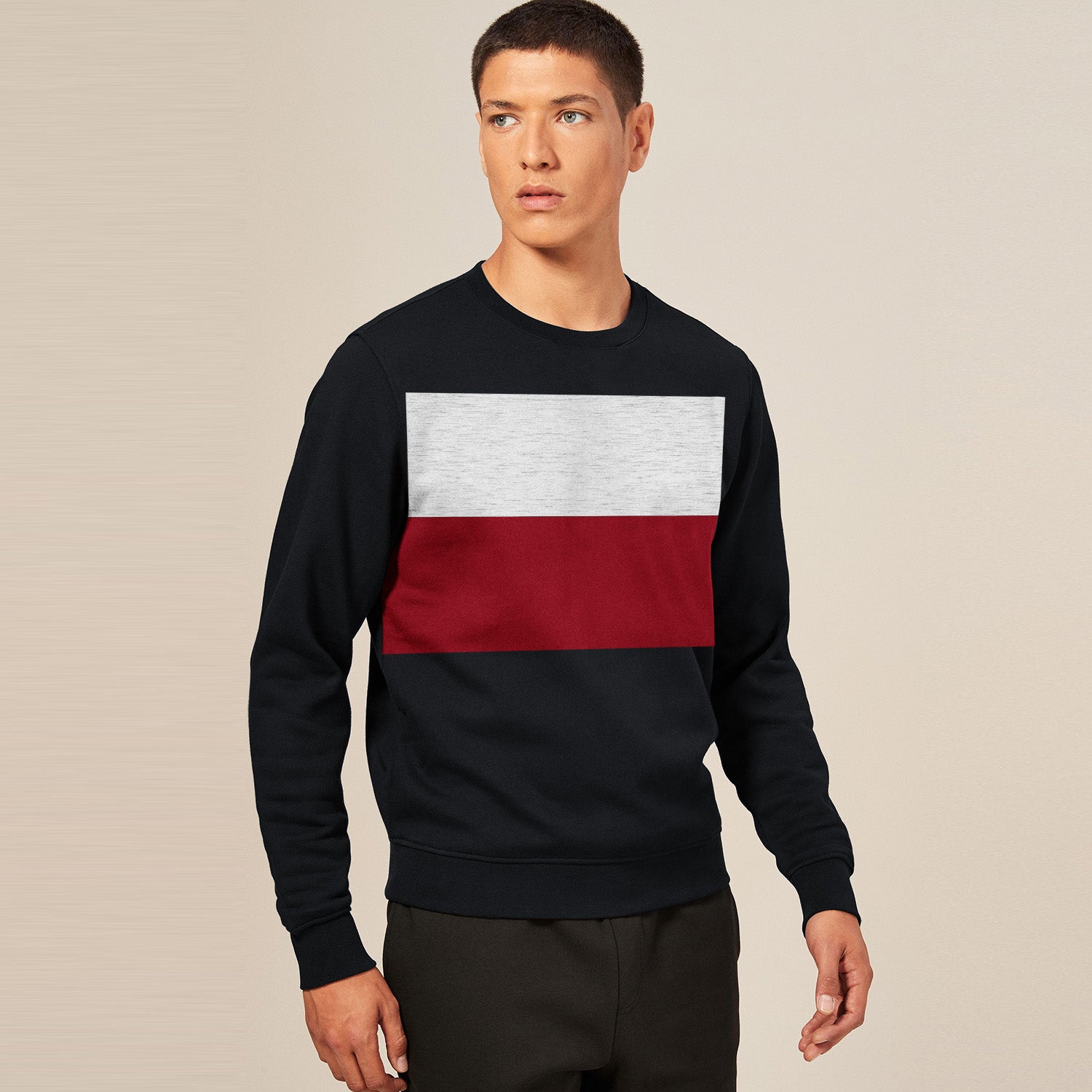 mens fleece crew neck