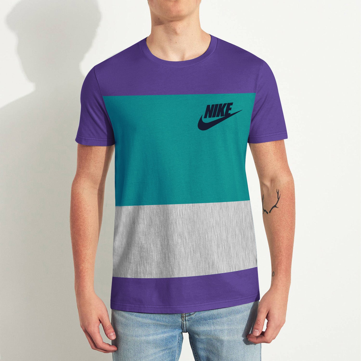 t shirt nike cyan