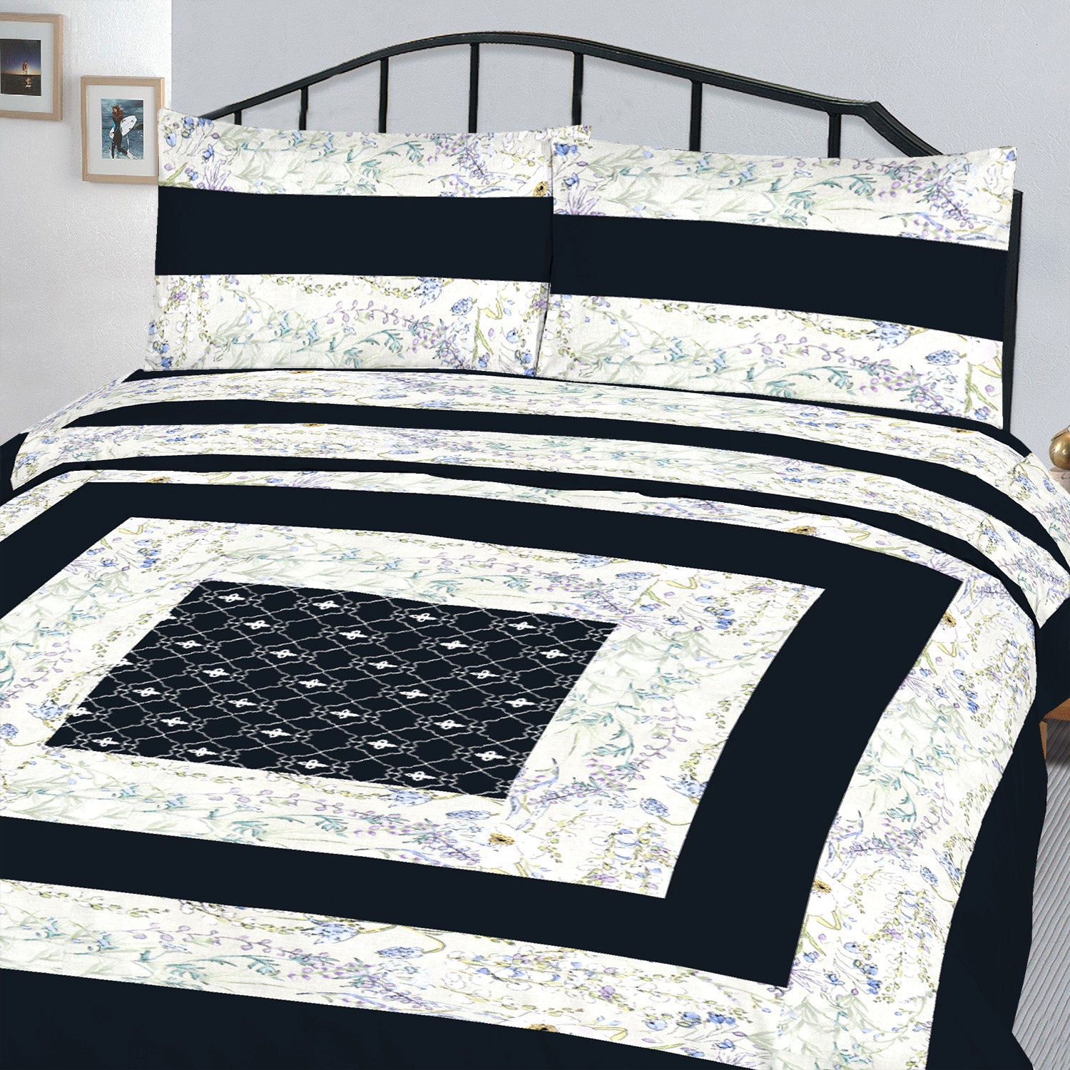 Premium Quality Cotton Sutton Double Bed Sheet Pillow Set
