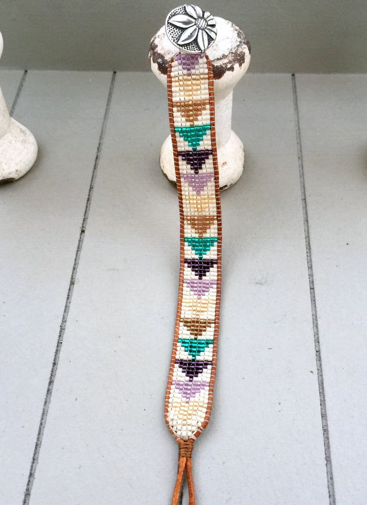 Beaded Geometric Loom woven Bracelet – Tower Creations by TC