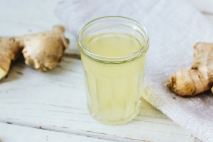 Glass of ginger water