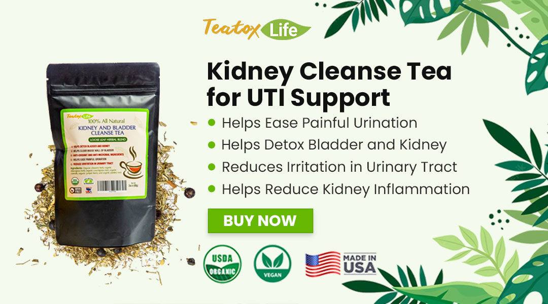 UTI cleanse tea banner teatox life