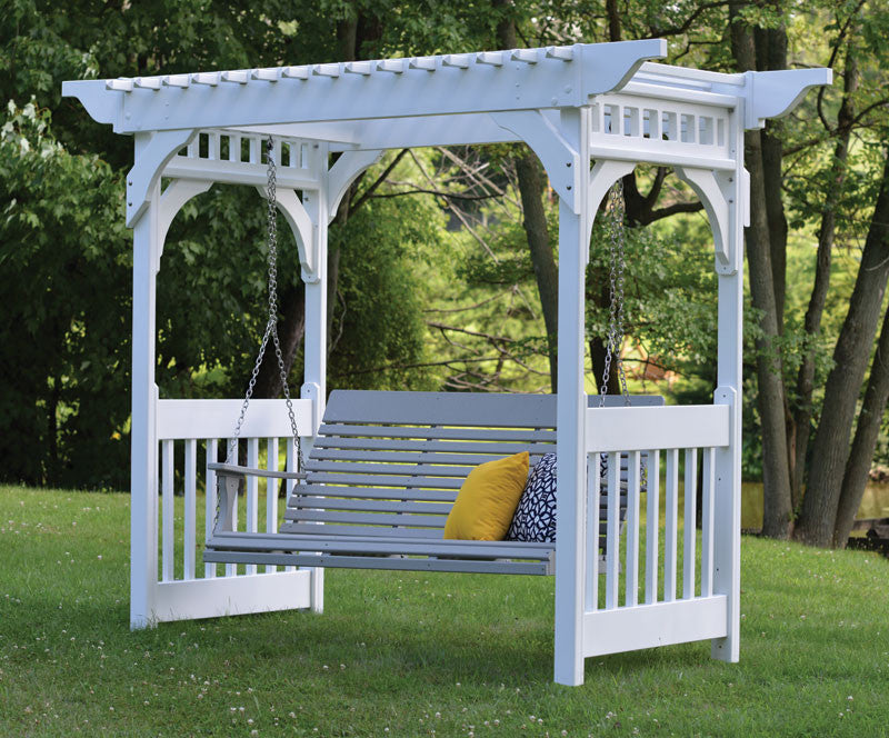 Vinyl Swing Arbor-Berlin-Gardens-Poly-Outdoor-Furniture-USA – Backyard Life