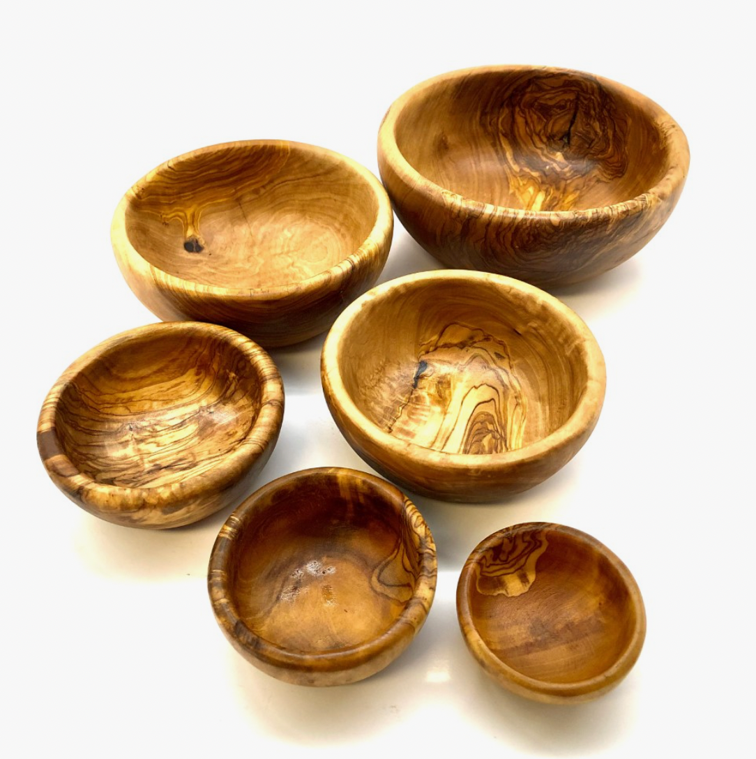 Set of Bowls  Olive Wood Nesting Bowls at BeldiNest