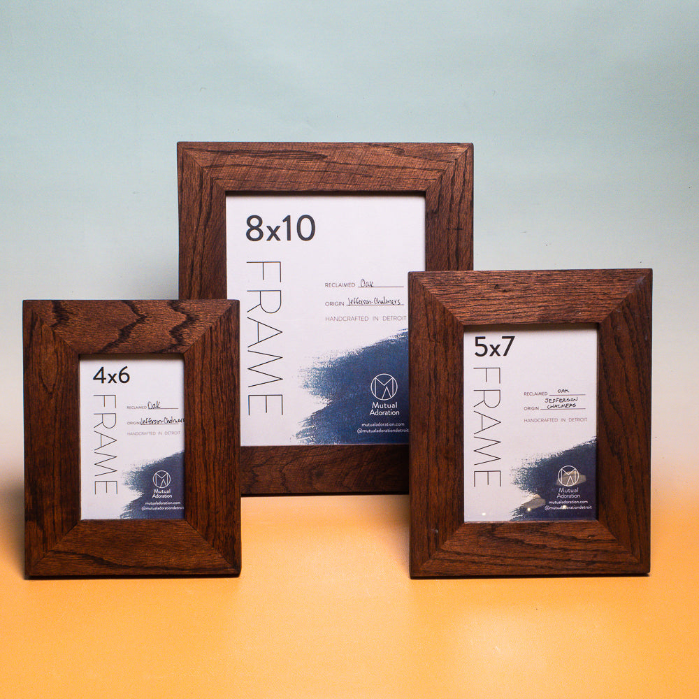 Wide Natural Brown Reclaimed Wood Picture Frames – Mutual Adoration + POST