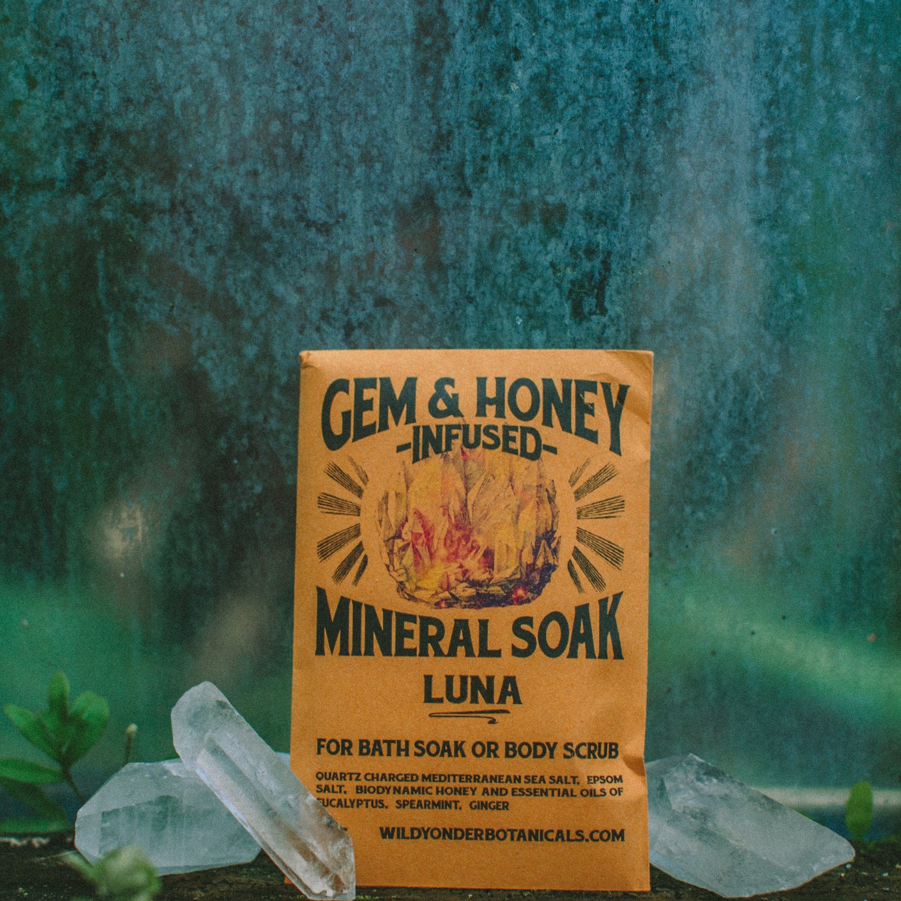 gem and honey infused bath salt