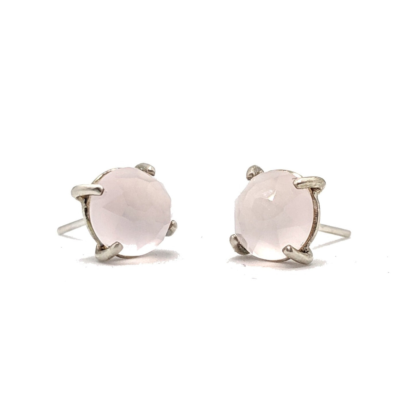 Christine Bossler Stud Earrings - Sterling Silver + Polki