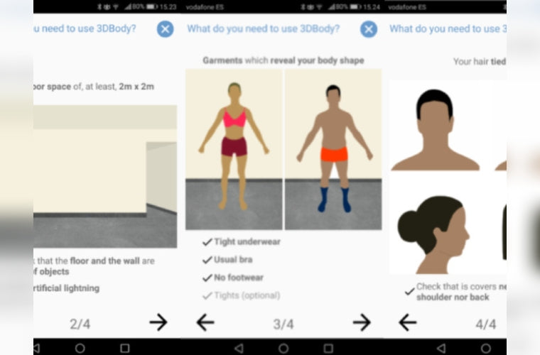 3D Body image scanning with phone 3