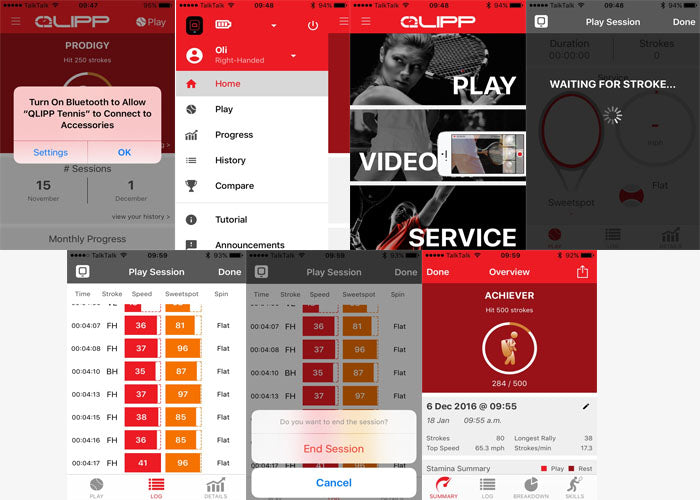 Qlipp tennis sensor app how to use