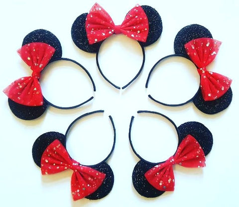 Group Set Of Minnie Mouse Ears for the Hens