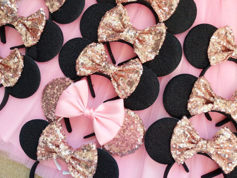 minnie mouse ears with sequin bows