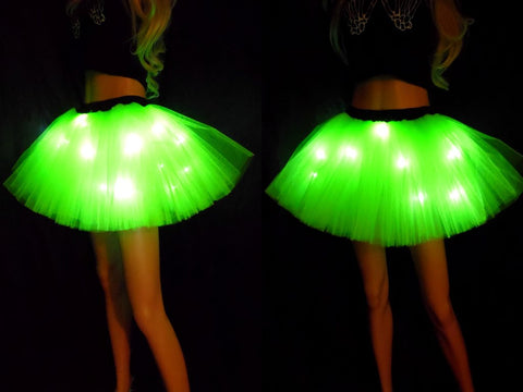 light up neon green tutus tinkerbell disney skirt