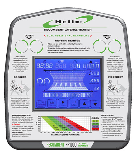 helix recumbent lateral trainer