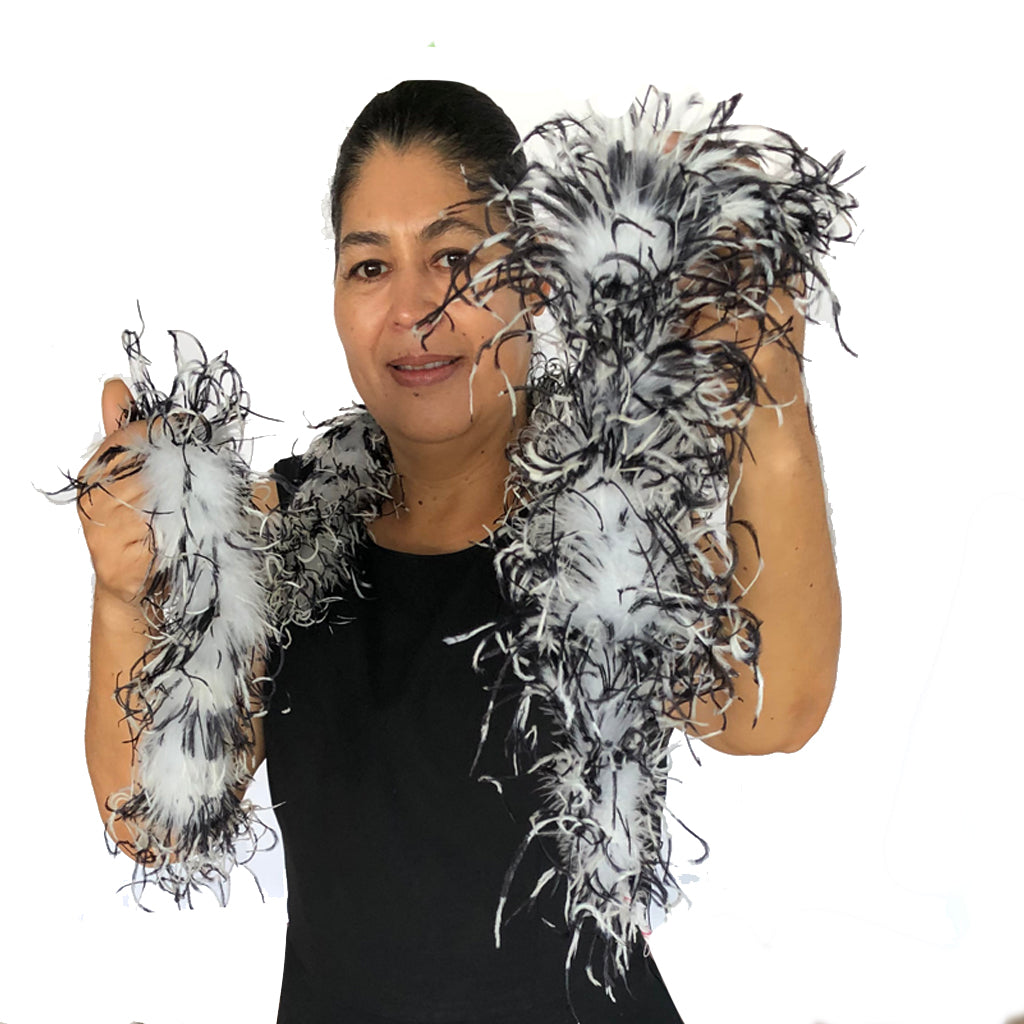 curly ostrich feather puffs