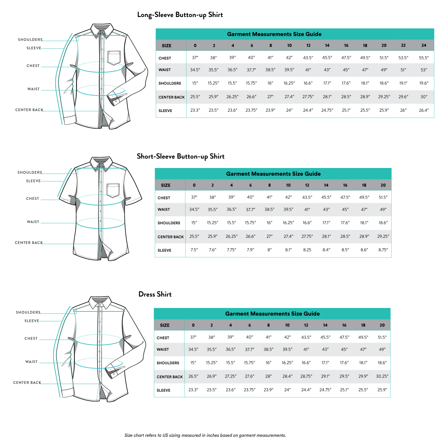 Size Chart Of