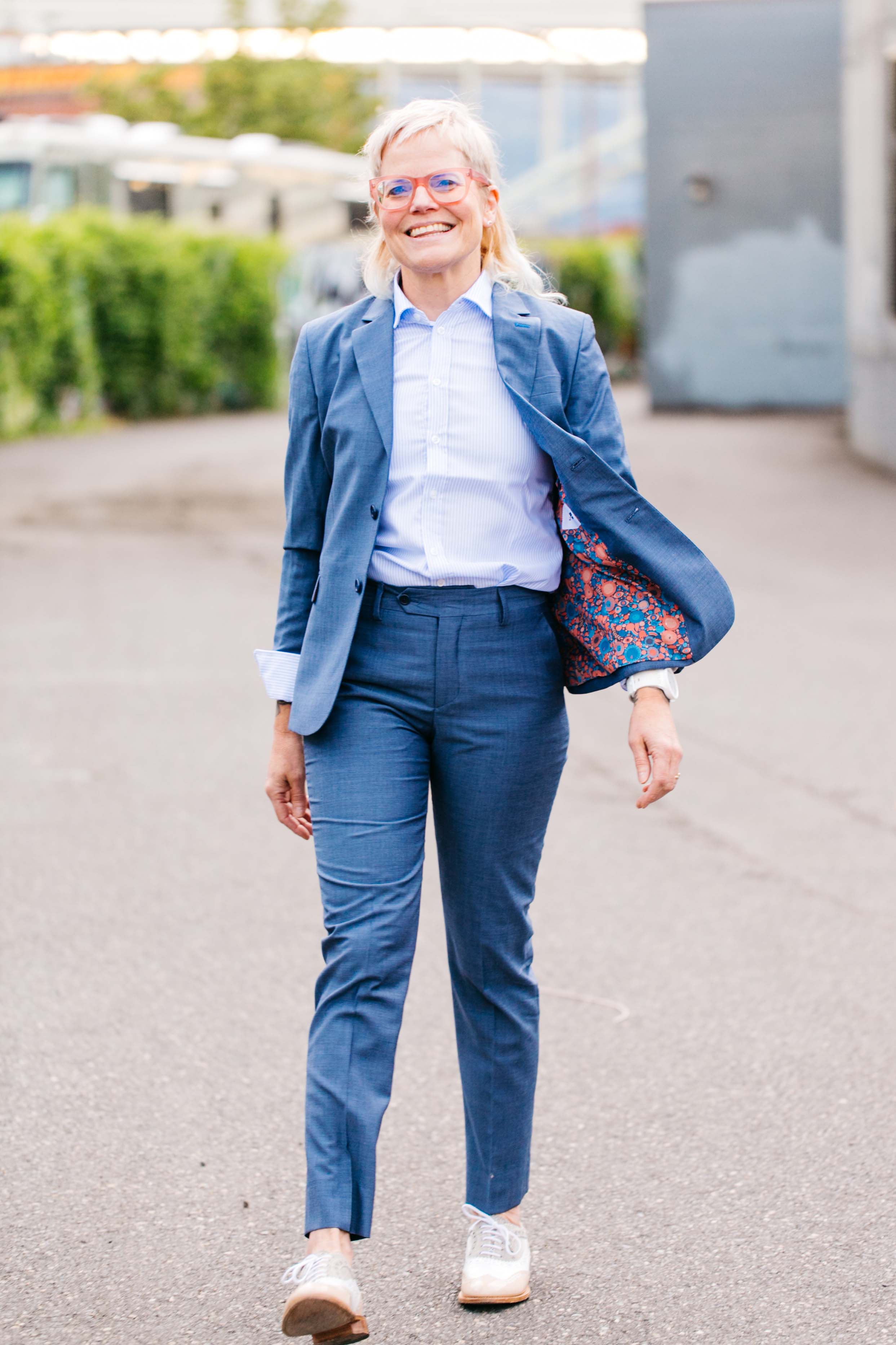 Lisa Walking In the Kirrin Finch Suit