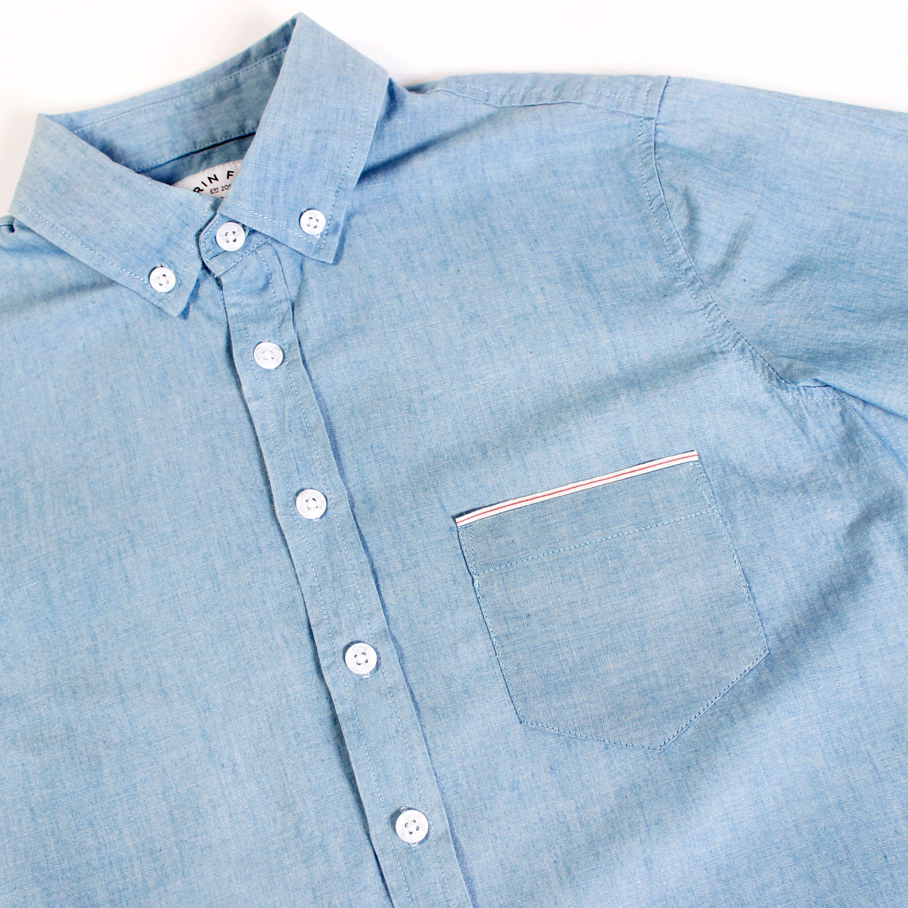 Light Blue Chambray Selvedge Shirt - Kirrin Finch