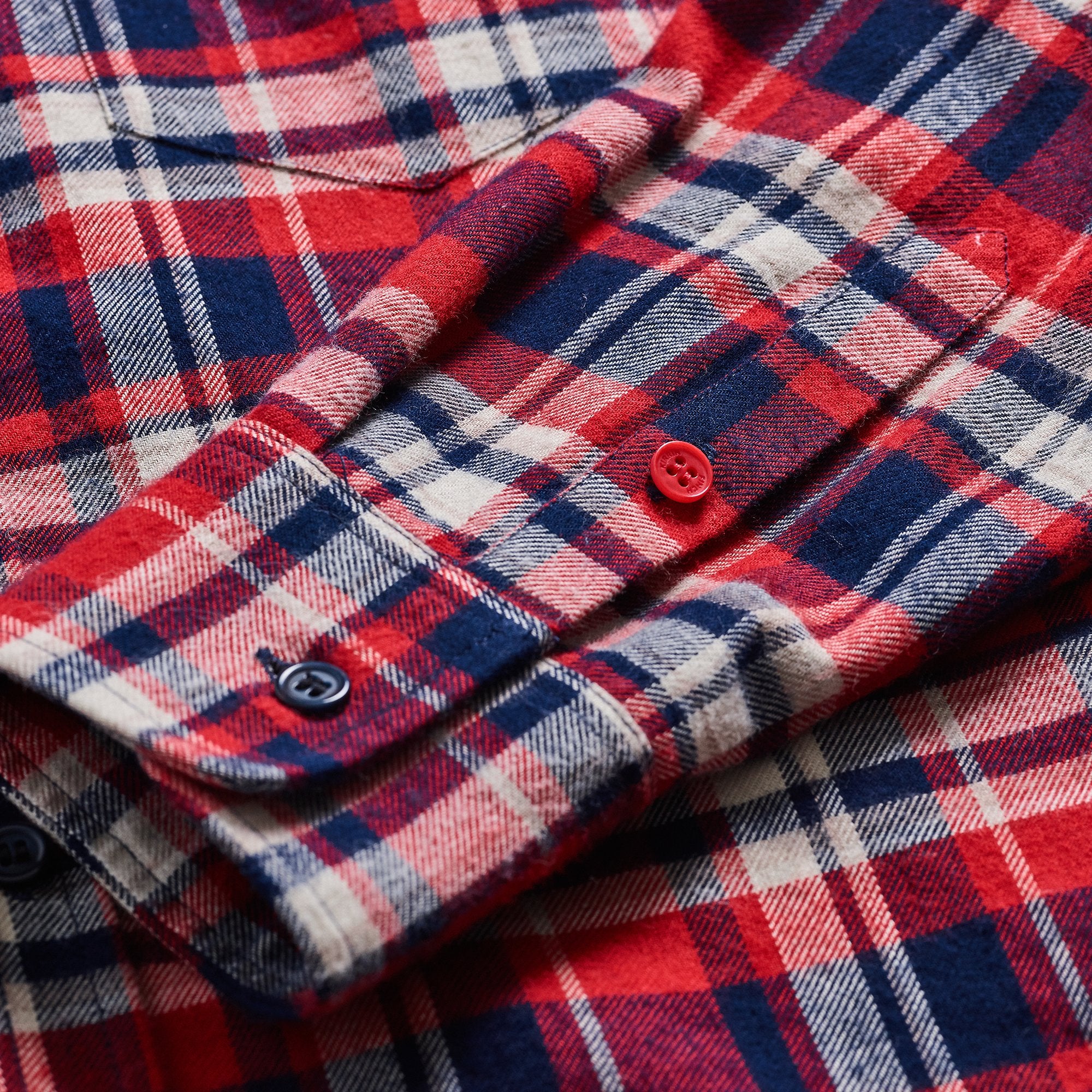 red flannel button up