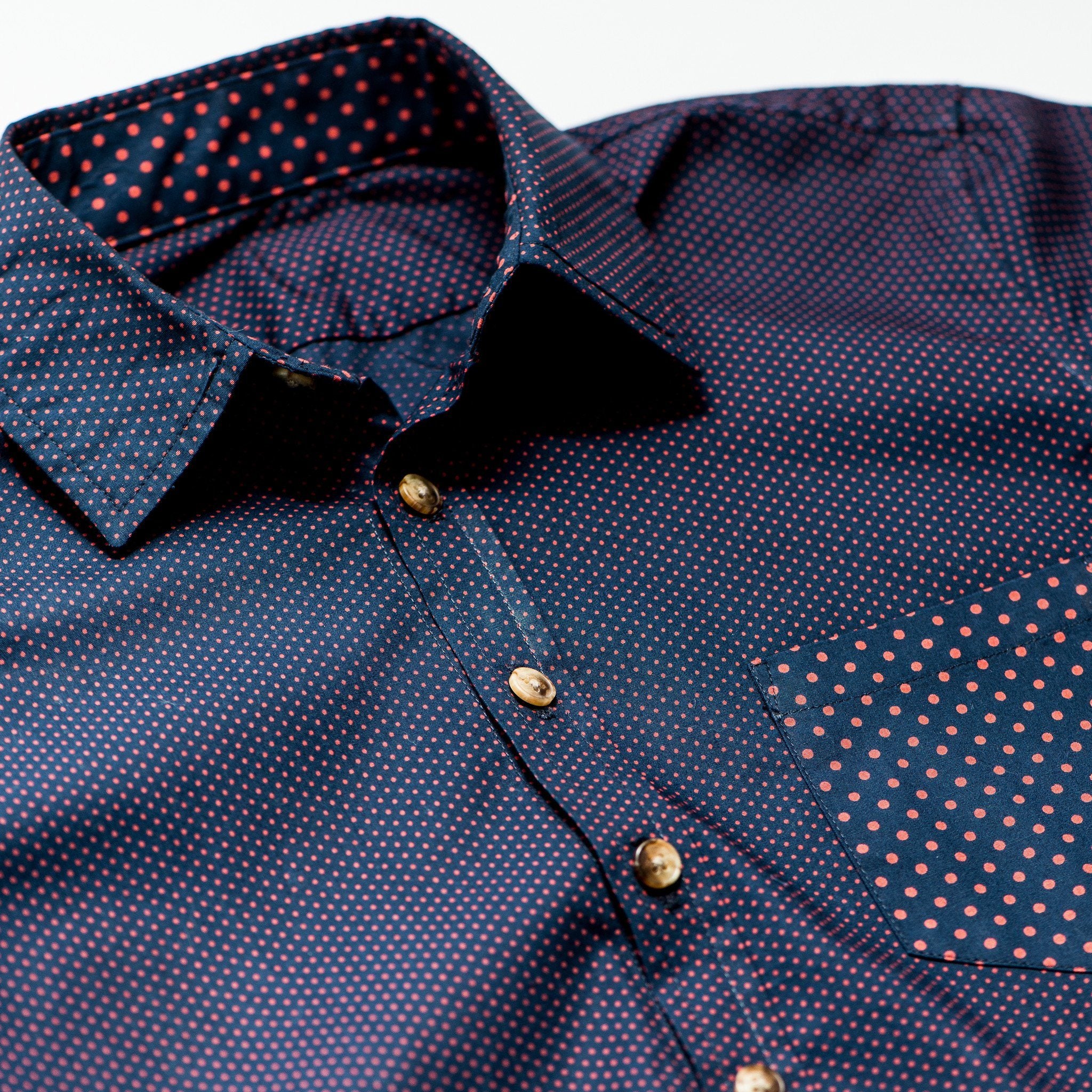 Red Polka Dot Button-Up Shirt | Kirrin Finch