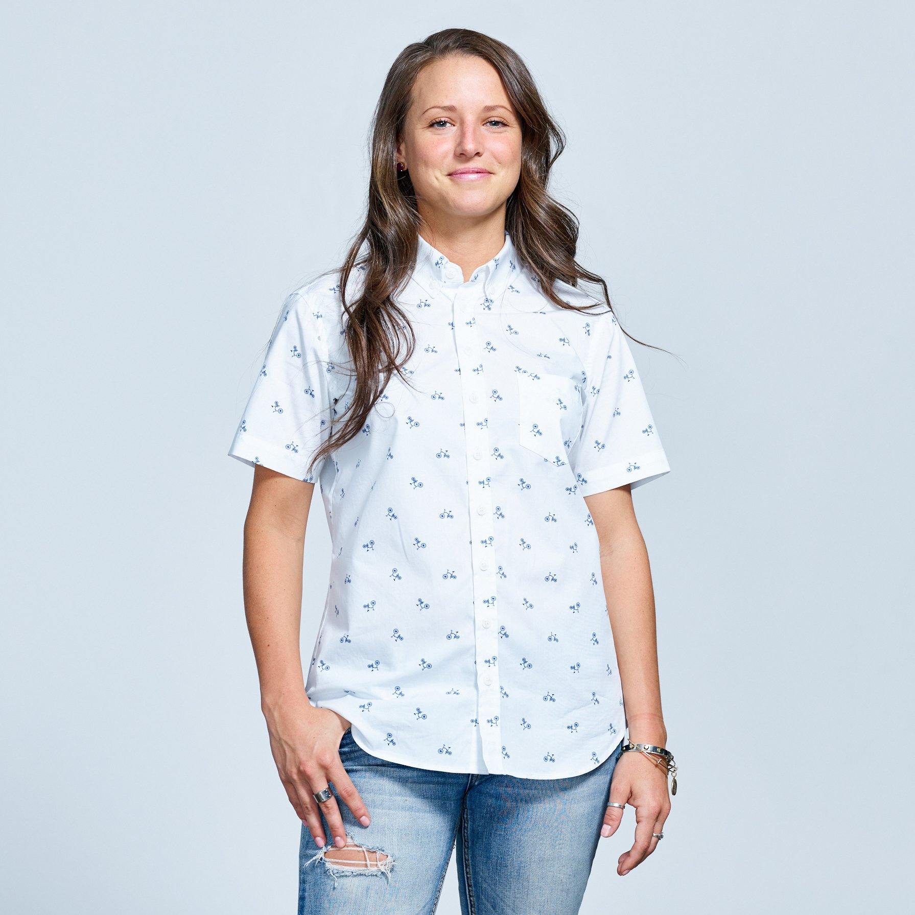 bicycle print shirt womens