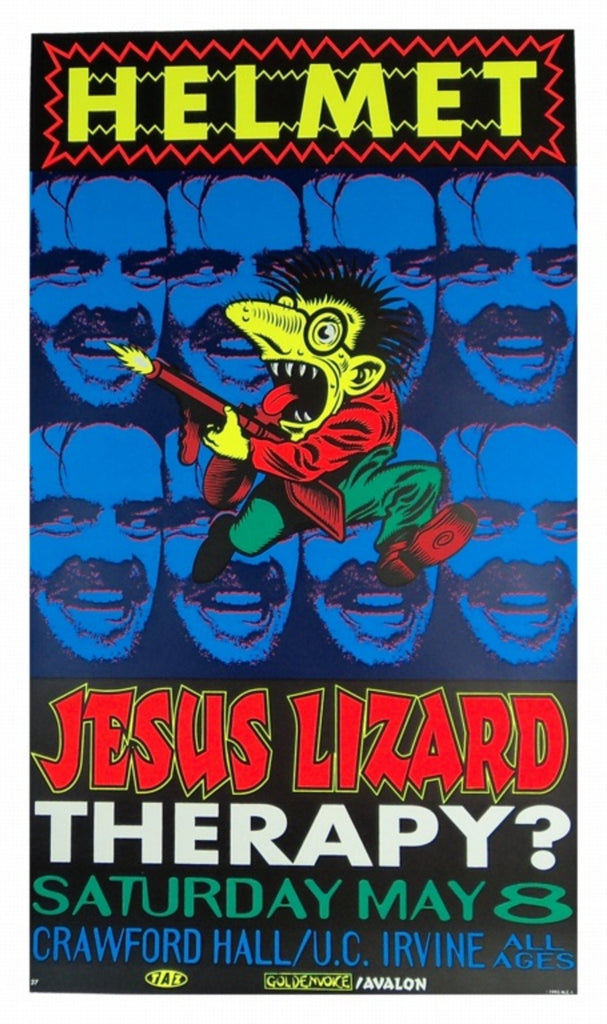 TAZ - 1993 - Helmet Concert Poster – Nevermind Gallery