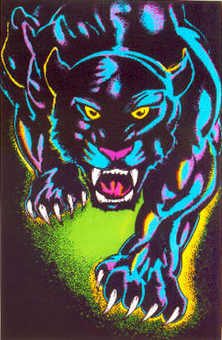 black light poster black felt