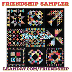 Friendship Sampler Quilt Throw Size