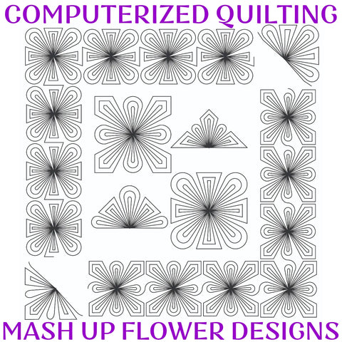 Digitized Quilting Design Mash Up Flower