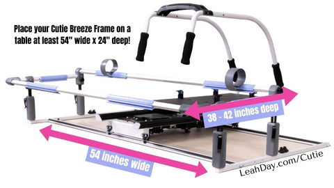 Cutie Breeze Quilting Frame | Grace Company Cutie Breeze Quilting Frame for  Long Arm and Domestic Home Sewing Machines | Portable Storable Machine